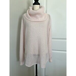 Wooden Ships Pale Pink Cowl Neck Sweater Size Medium/Large EUC